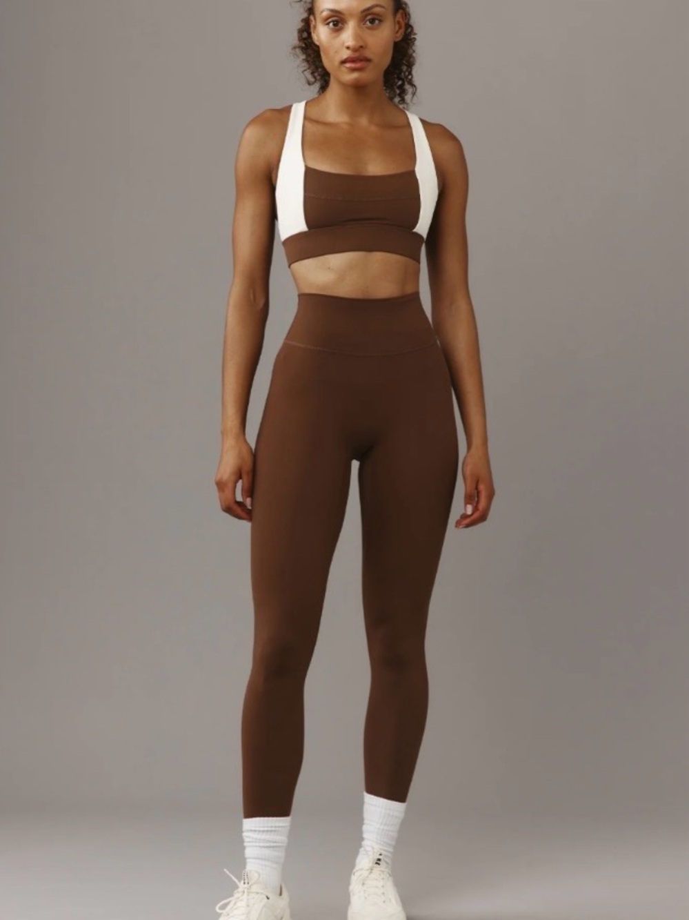 Monday Swimwear Active Acadia Cliffside Brown 27” Leggings size medium